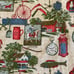 Americana Primitive George Washington Curtains 44x63 Red Blue Horse Fish Set 2