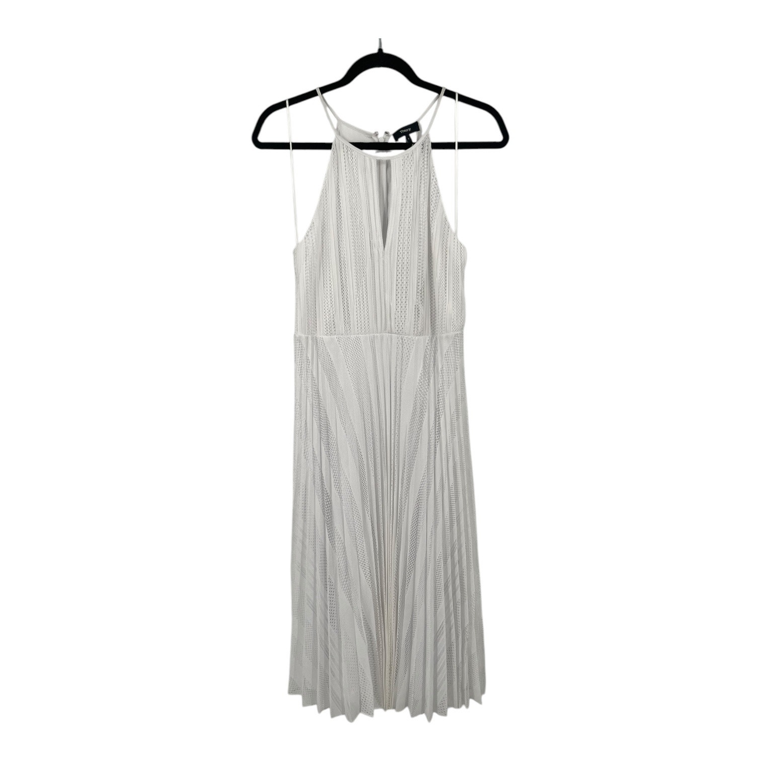 Theory Dress Pleated Midi Mod Lace white size 6