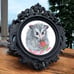 ORIGINAL Opossum watercolor art painting in miniature black ornate frame
