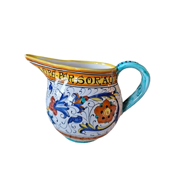 Vintage Italian Majolica Raffaellesco Pitcher
