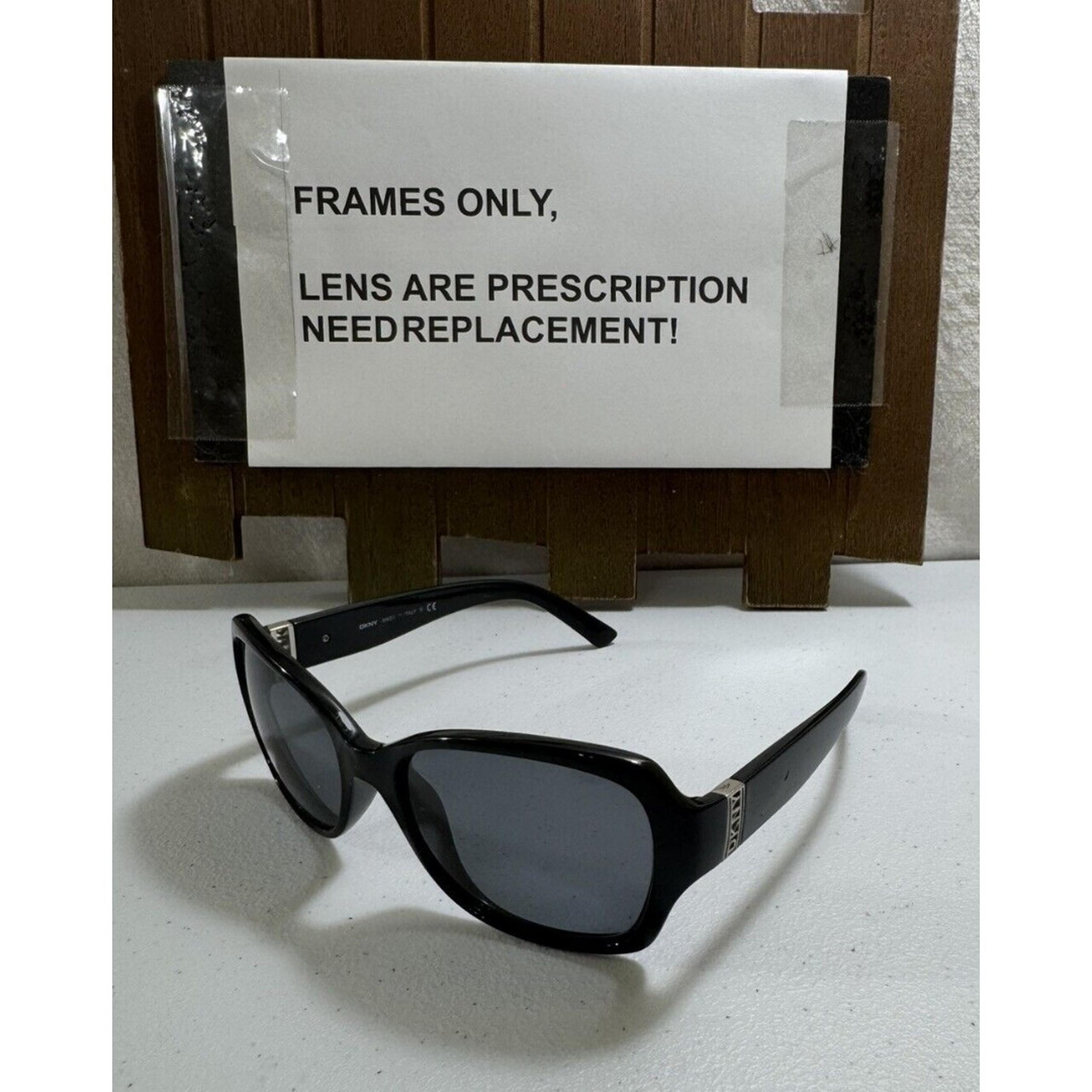 DKNY DY4111 3001/87 Sunglasses Frames Only Italy Black Square Cat Eye 57-17-135