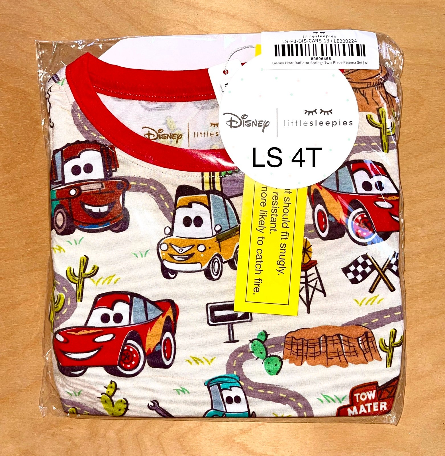 Little Sleepies Radiator Springs 2-piece Long Sleeve PJ Set (4T) - NIB