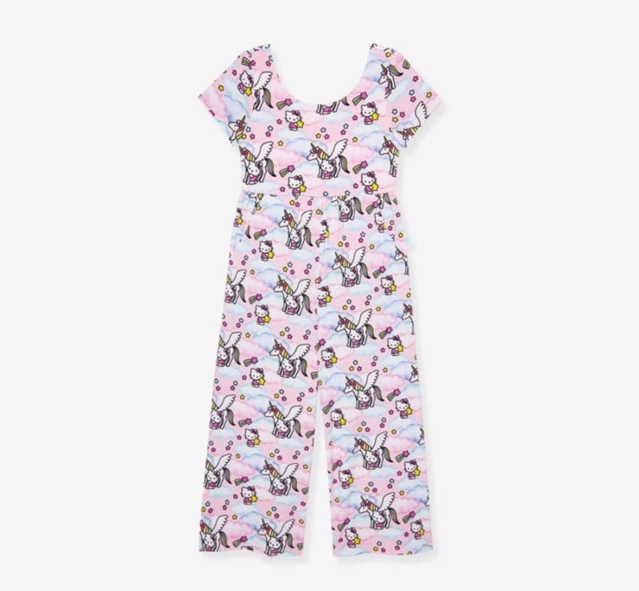 NWT Posh Peanut Hello Kitty Unicorn 2T Scoop Back Jumpsuit