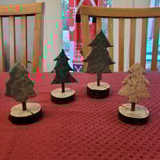 Four Handmade Pottery Trees