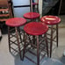 Vintage wooden handmade bar Stools