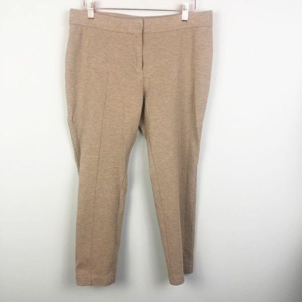 Akris Punto Tan Seamed Leg Pants Size 10