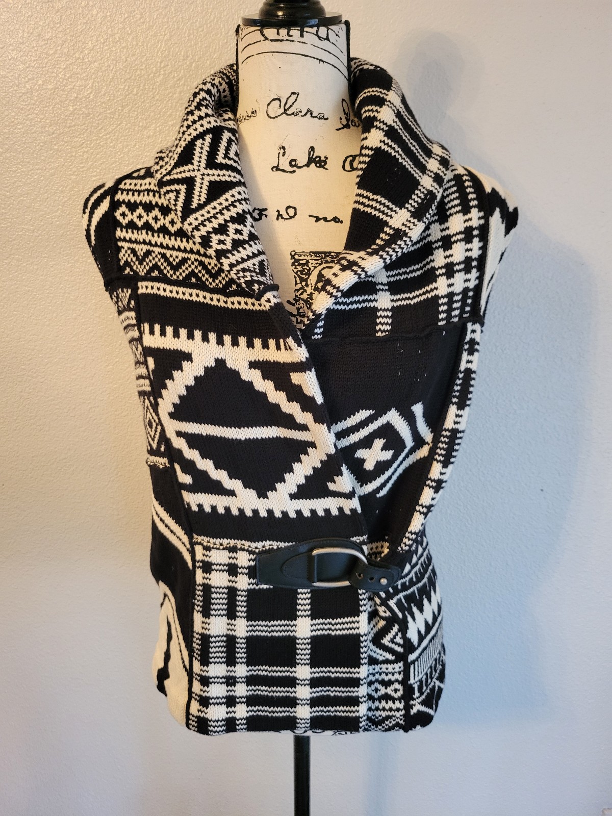 Lauren Ralph Lauren Sweater Vest Southwestern Size Petite Medium