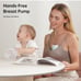 TSRETE Portable Double Breast Pump, Hands-Free Electric Breast Pump with 2 Modes