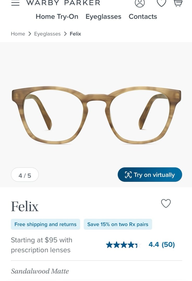 Warby Parker Felix Glasses