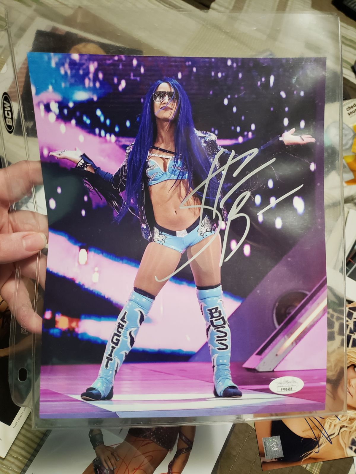 Wwe sasha banks certified autograph signed photo