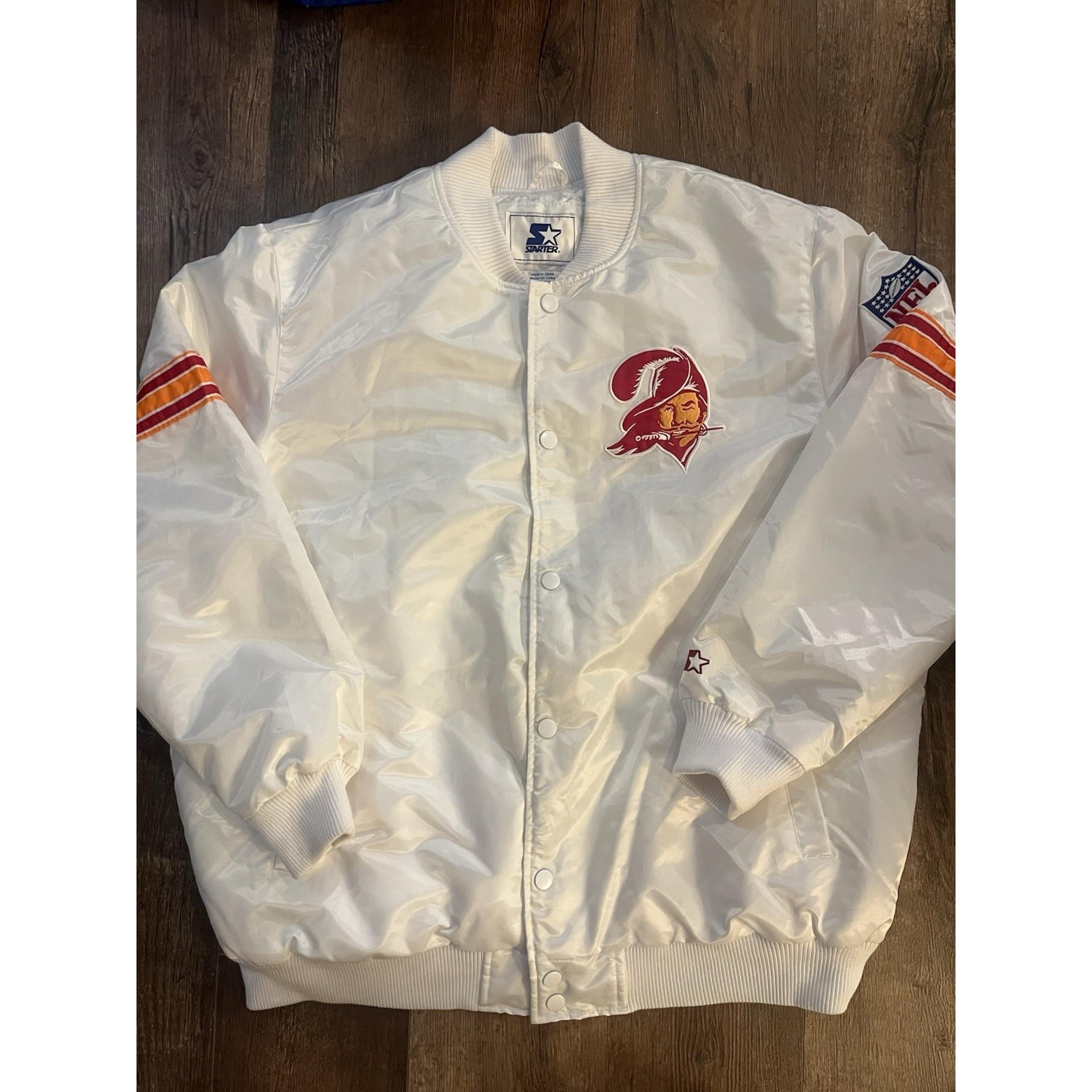 Starter Tampa Bay Buccaneers NFL Logo Satin Bomber Jacket Men's XXXL