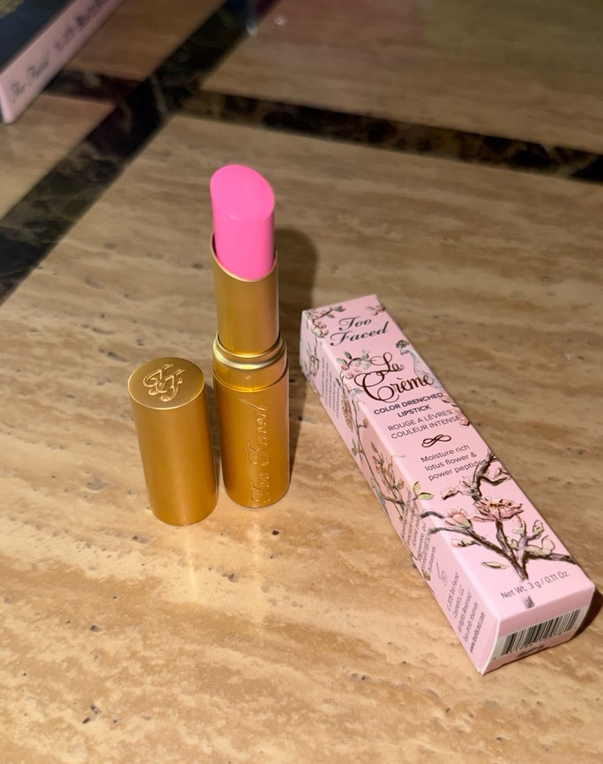 Rare Too Faced La Creme Color Drenched Lipstick Double Bubble