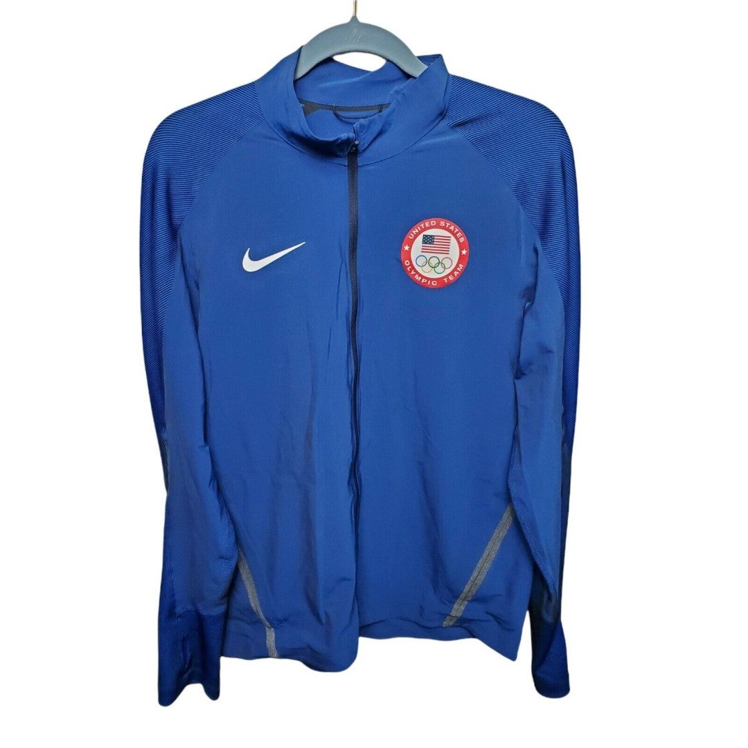Nike Flex Olympic Team USA 2016 Running Jacket Men's Size Medium Blue 807483-451