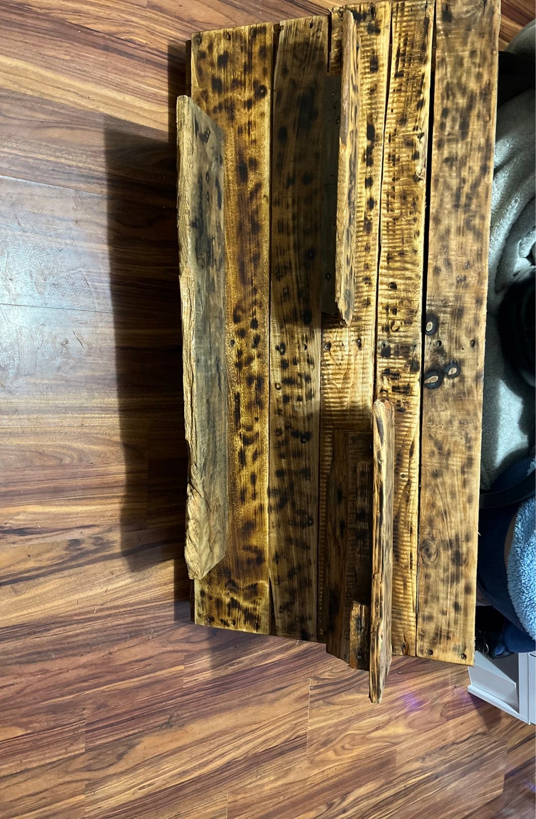 Rustic farmhouse shelf. Hand made very sturdy.
