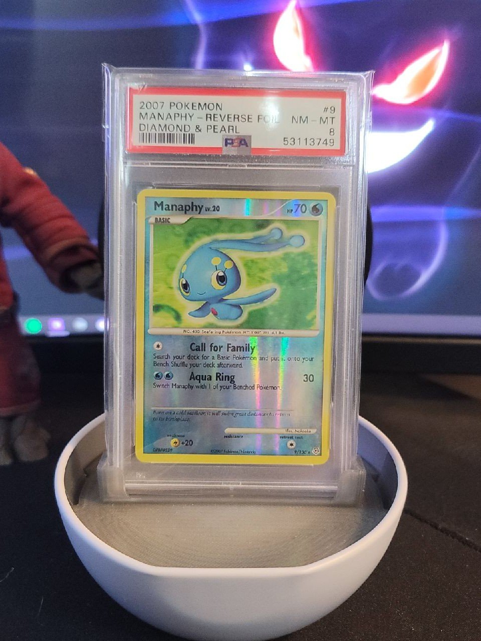 Manaphy Reverse holo PSA 8