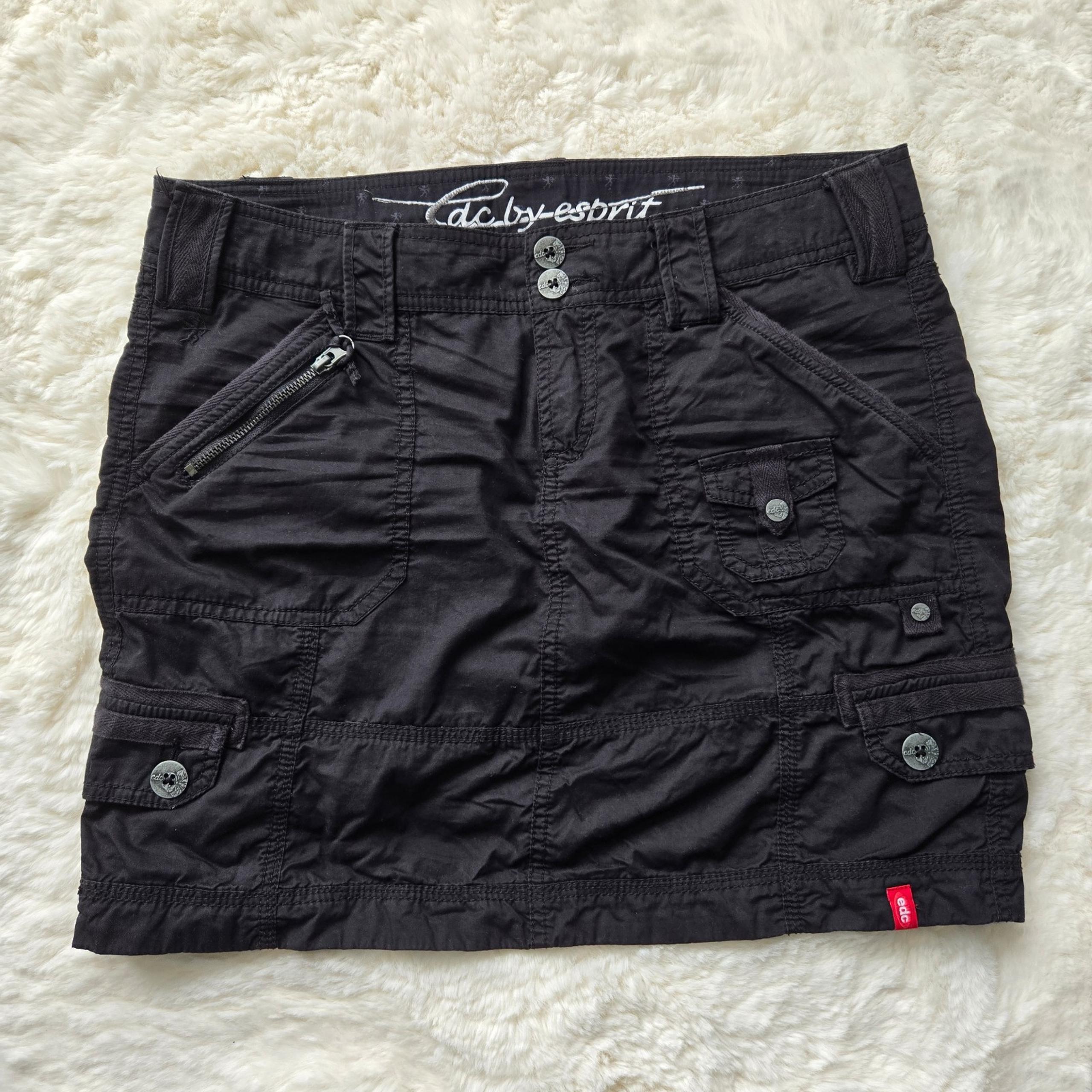 grunge y2k euro cargo mini skirt