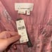 NWT 168 Anthropologie Pink Jolene Jacquard Mini Puffed Sleeve V-Neck Dress SP