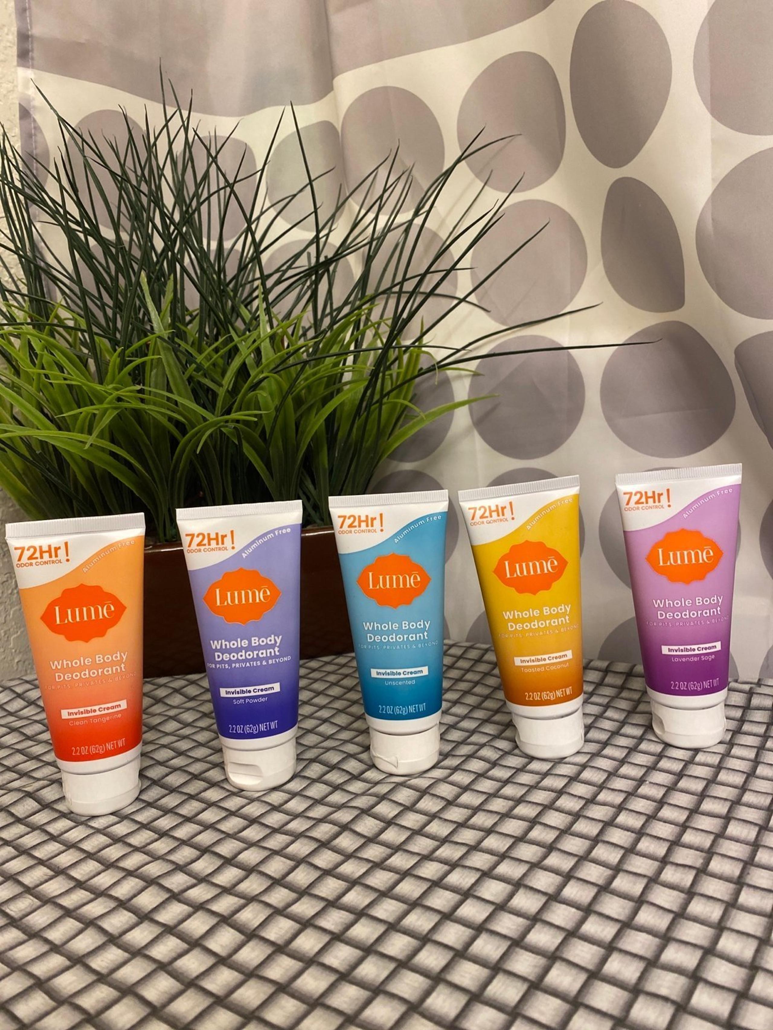 LUME DEODORANT Invisible Cream Lot of 5