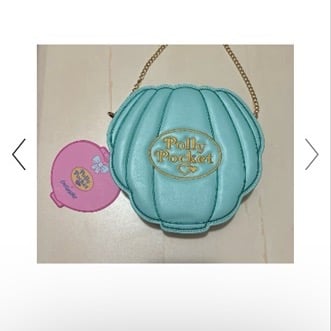 Rare Polly Pocket Blue Seashell Mermaid Purse