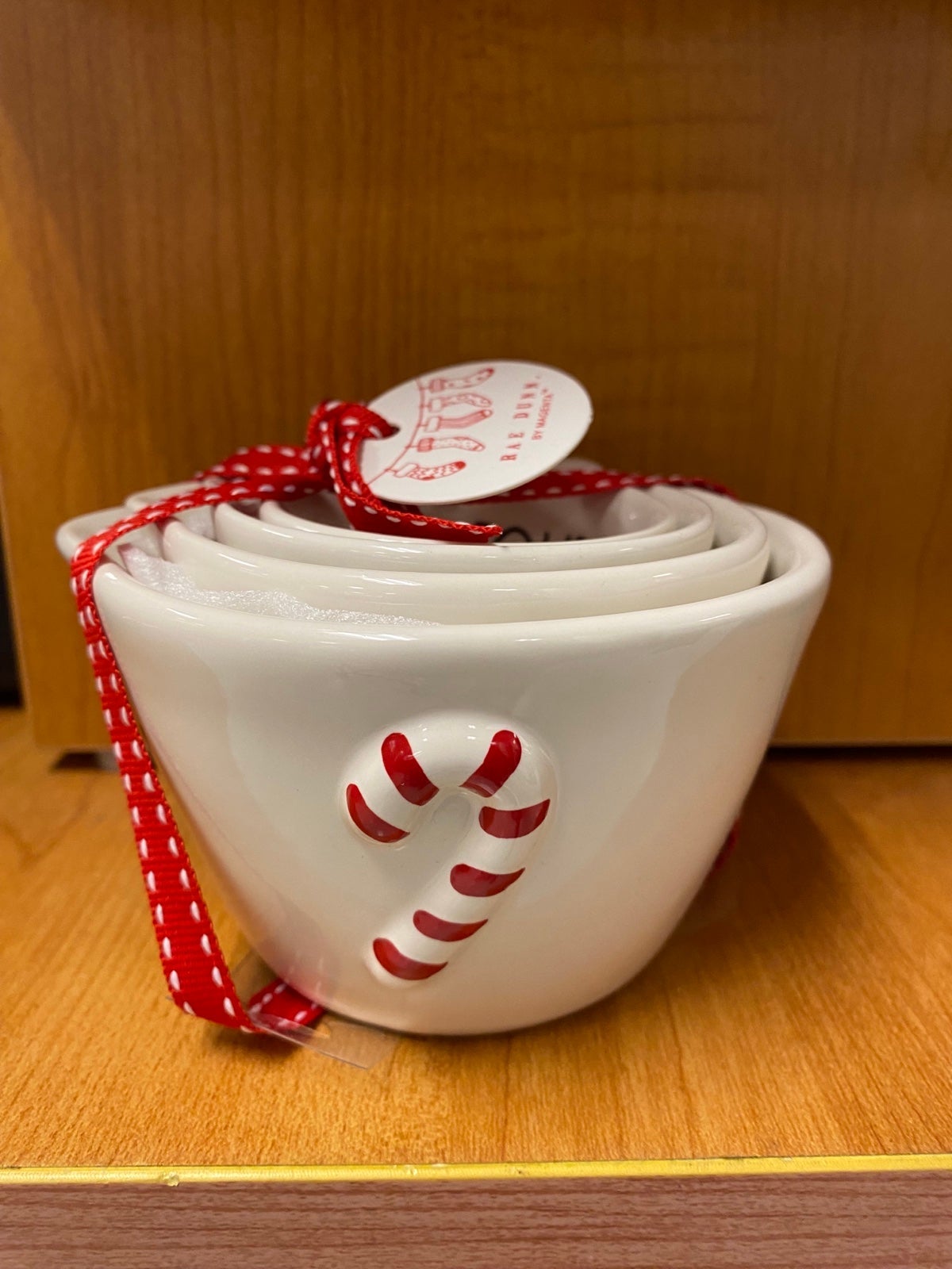 Rae Dunn candy cane measuring cups
