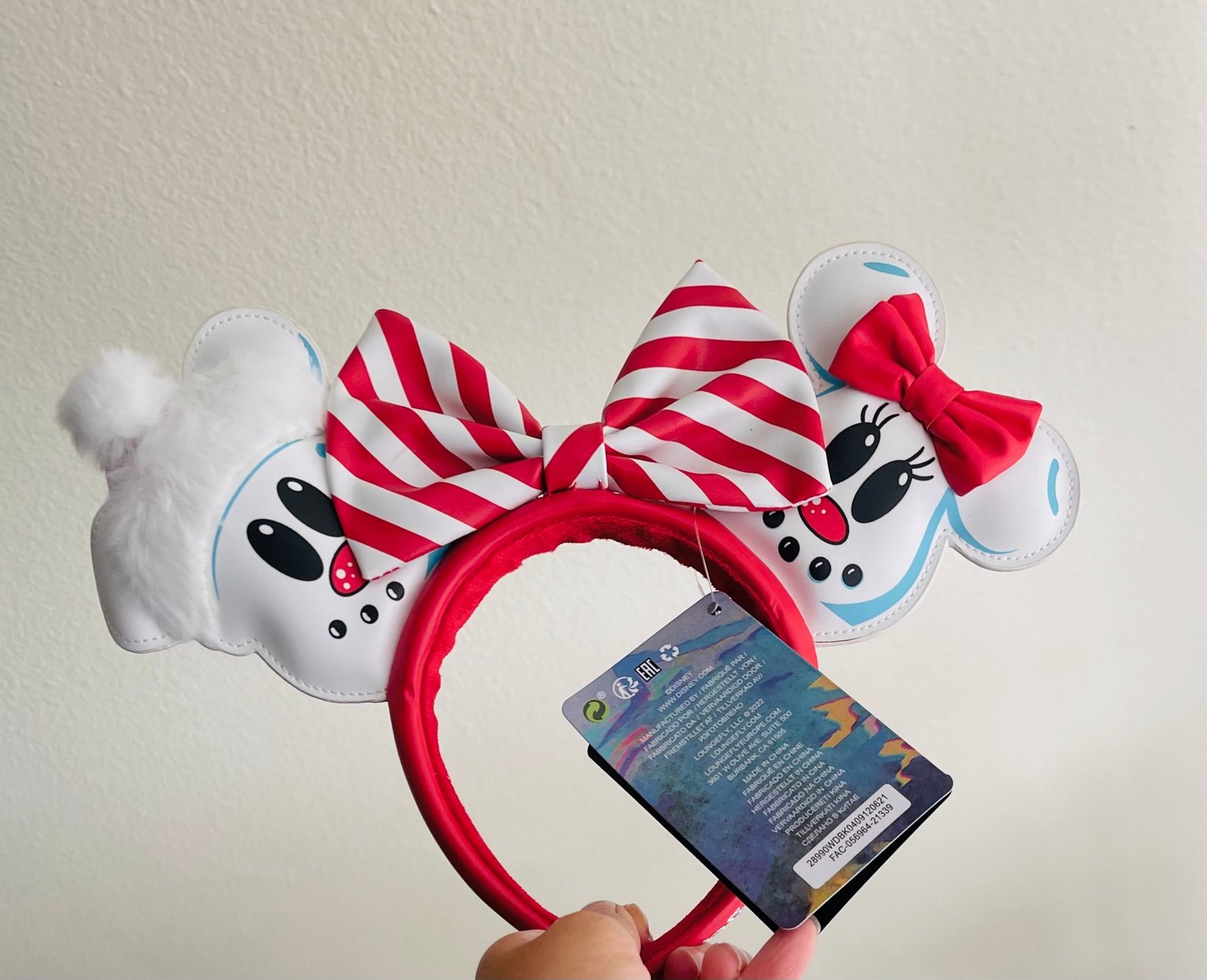 New Disney Villain x Loungefly Ears Mickey Minnie Snowman Headband