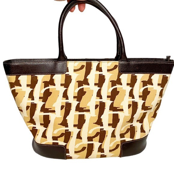 LAMARTHE SMALL BROWN AND TAN TOTE BAG
