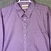 Roundtree & Yorke Gold Label Purple Dress Shirt Non-Iron Cotton Twill 20 M1194