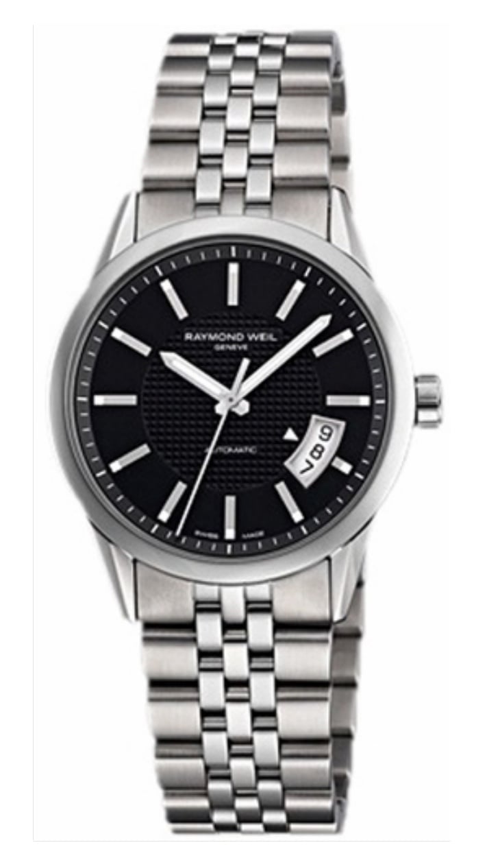 Raymond Weil Men's Automatic black Dial Silver Stainless Steel Bracelet Watch