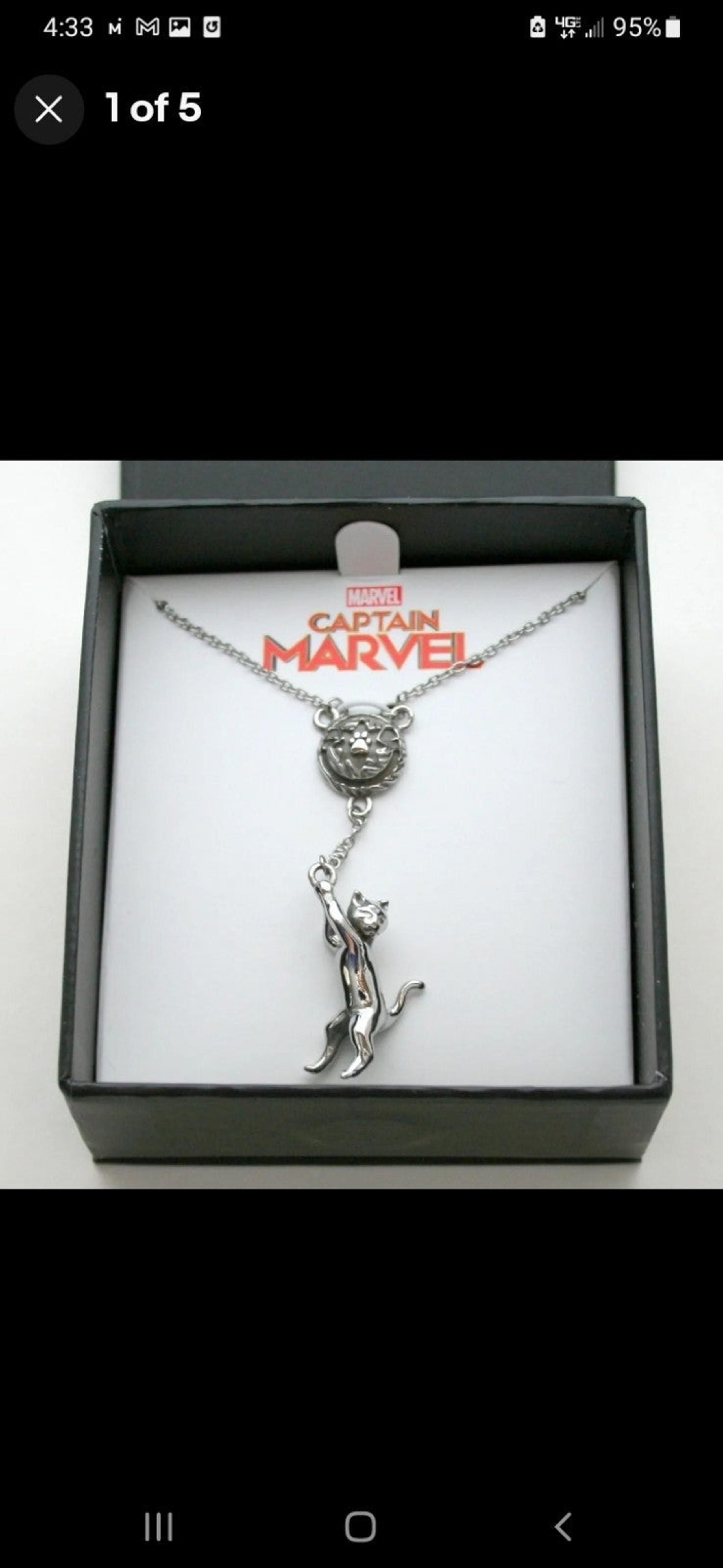 Captain Marvel Multiple Goose Cat Comic Collectors Necklace Pendant New Box