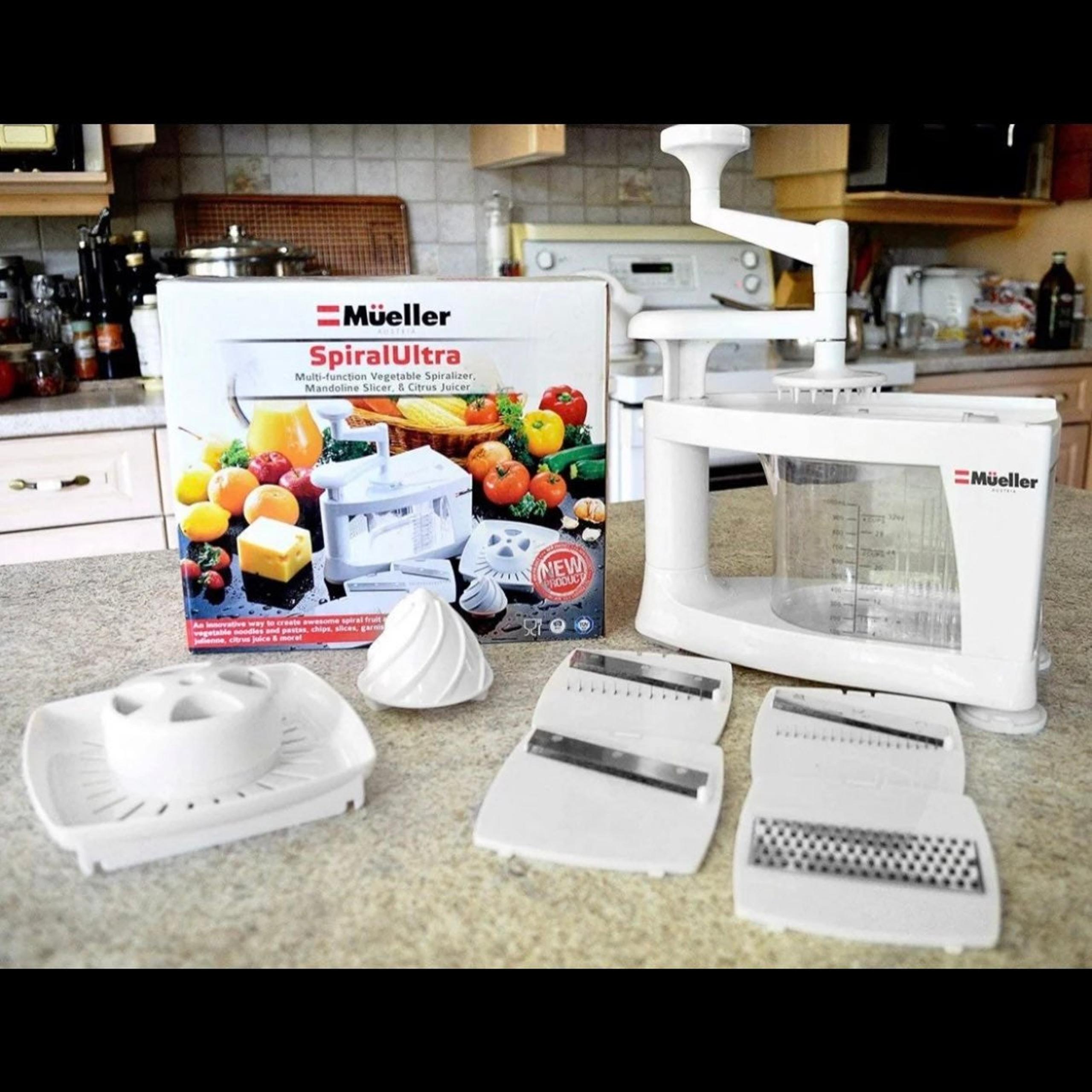 Mueller Spiral-Ultra 4-Blade Spiralizer, 8 into 1 Spiral Slicer, Salad