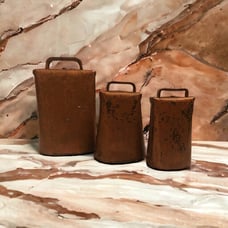 group of 3- ANTIQUE COW BELLS