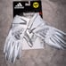 NWT Adidas Youth Small Football Scorchlight 6.0 White and Silver Gloves