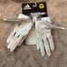 NWT Adidas Youth Small Football Scorchlight 6.0 White and Silver Gloves
