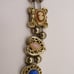 Vintage Gold Tone Slide Victorian Style Charm Bracelet