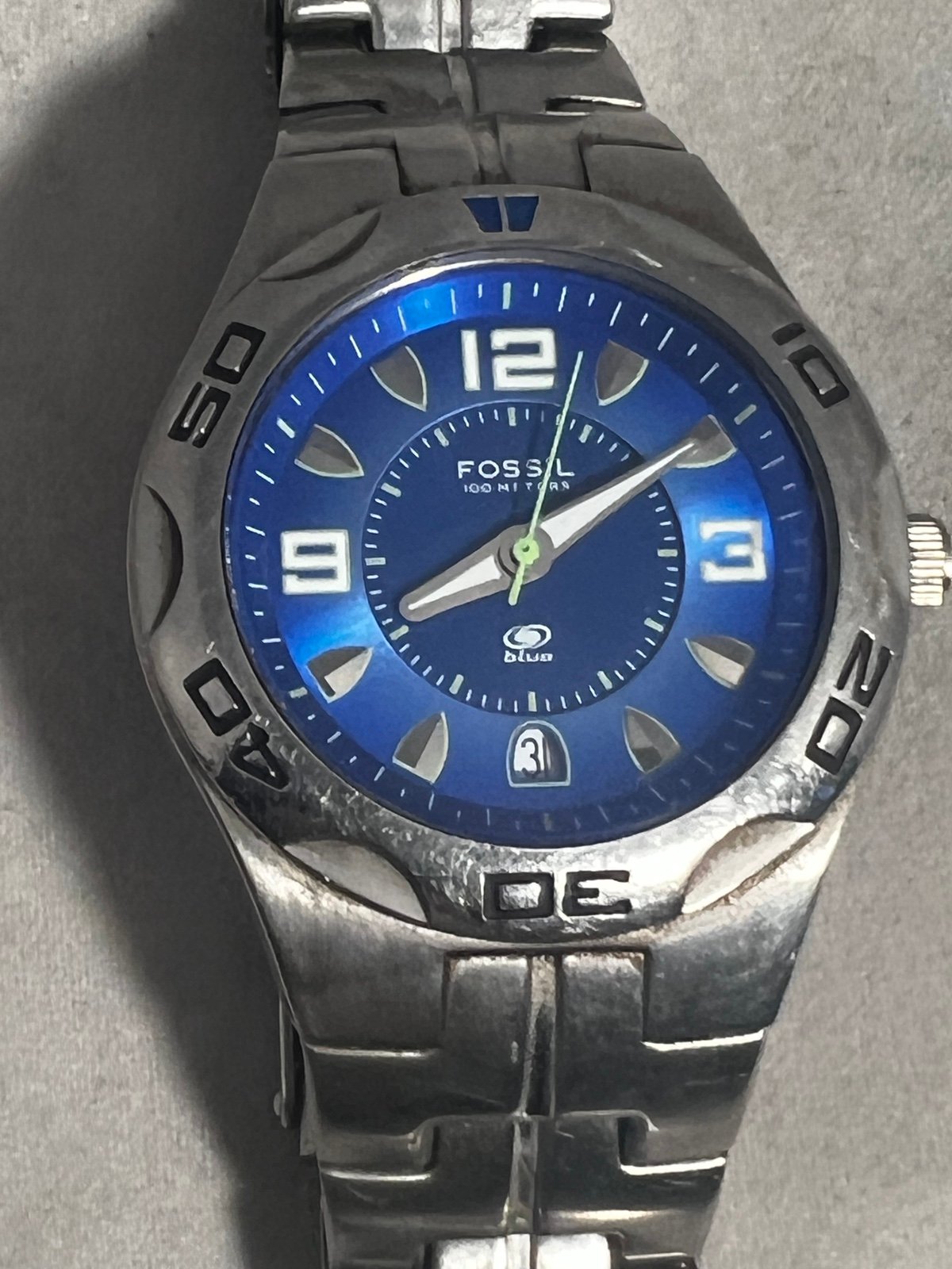 Unisex Fossil blue watch