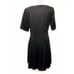St. John 8 Black Sheath Dress Satin Short Sleeve Knee Length Half Sleeve 995