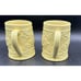 Lovely Sunny Yellow Japan Coffee Beer Mug 3-D Vtg Ceramic Japan 4” Pretty! -2Of
