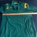 Nike Golf Shirt Mens Small Green Yellow Vented Quarter Zip