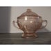 Federal Sharon Cabbage Rose Pink Depression Glass (1930's) Sugar Bowl with Lid
