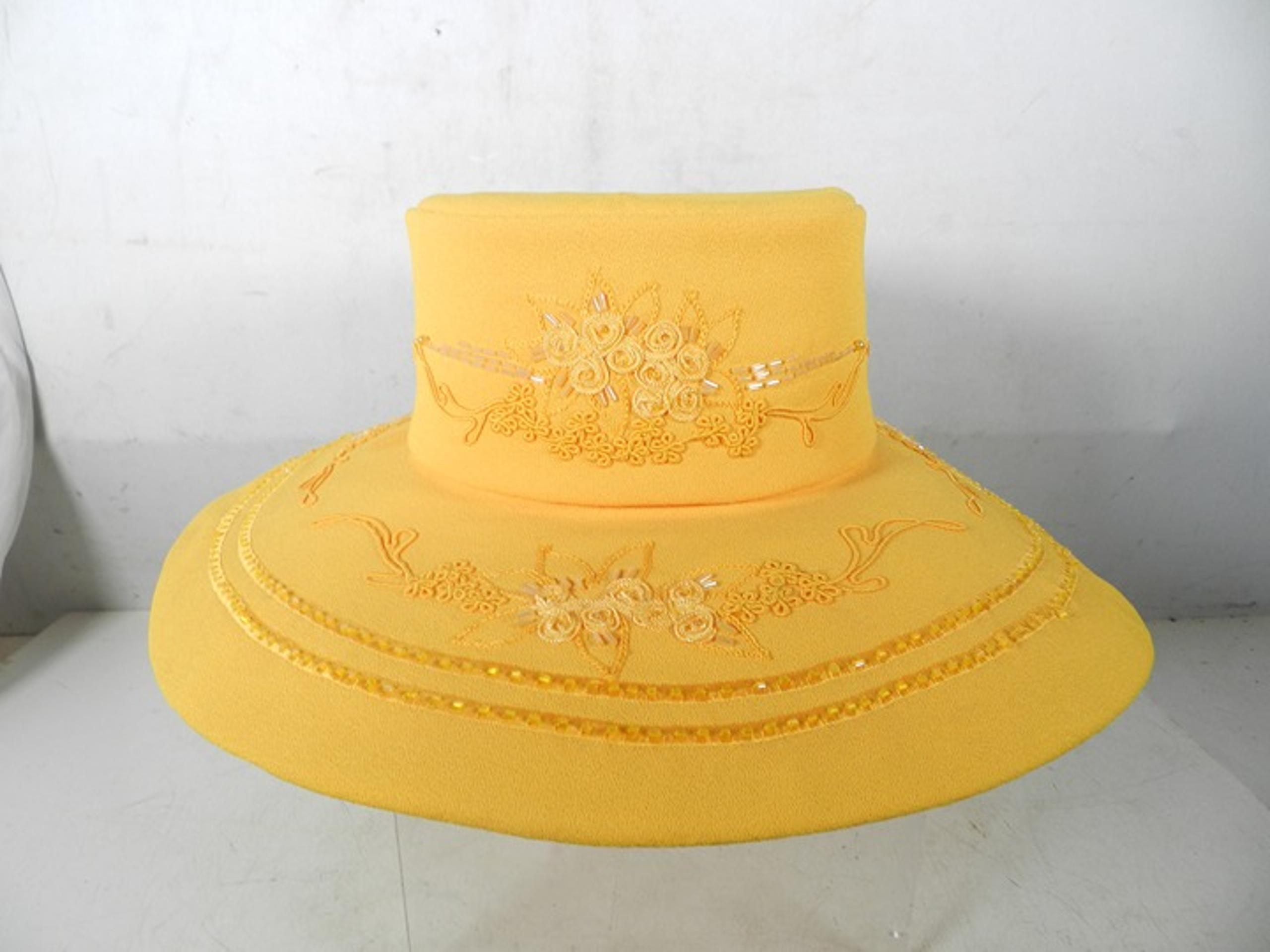 Ben Marc International Bright Yellow Wide Brim Women's Hat One Size Fits Most