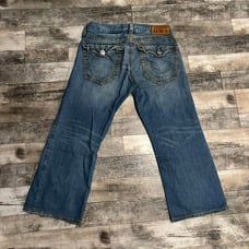 Vintage Y2K True Religion Flap Tab Pocket Jeans Size 36