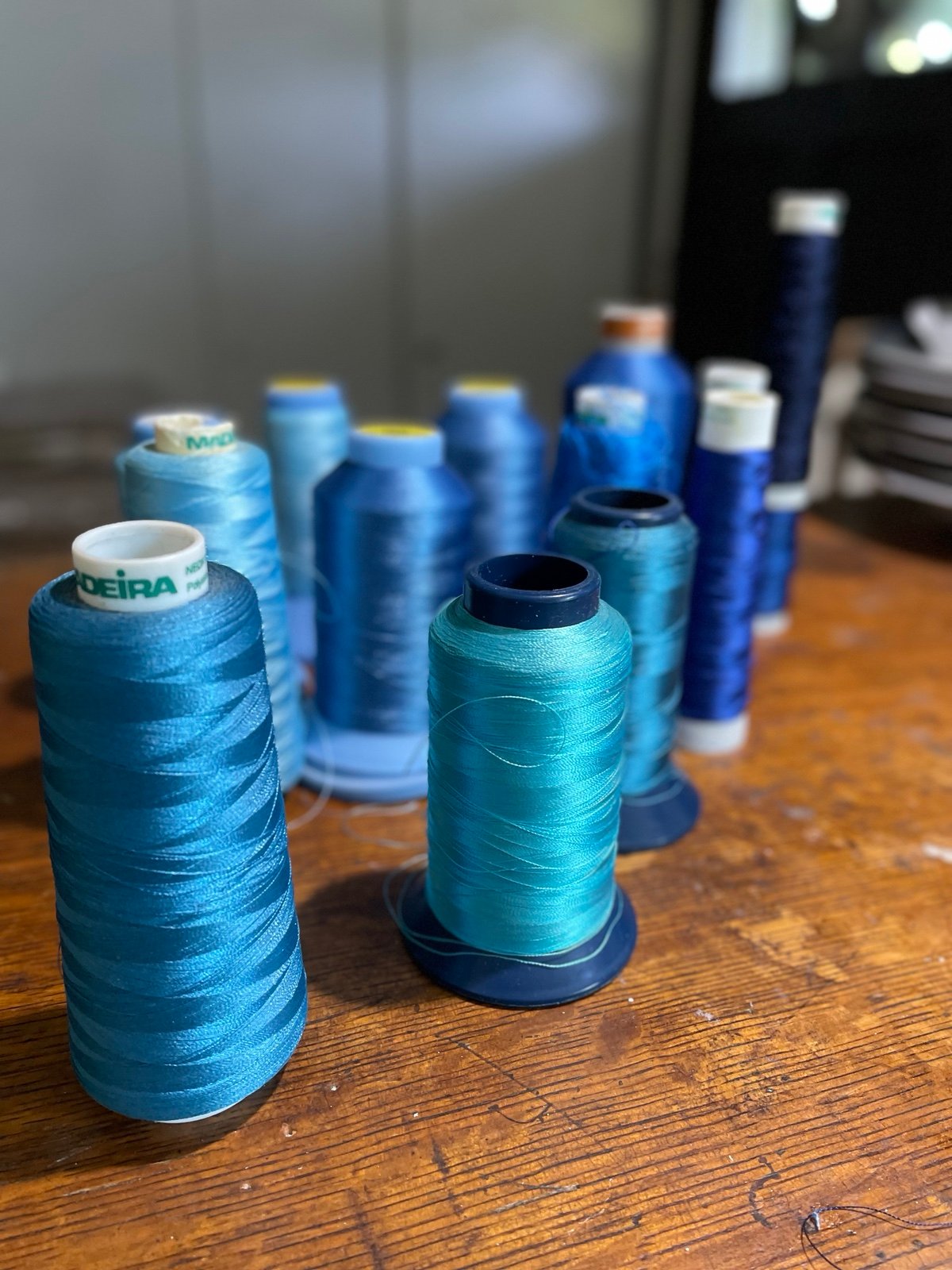 Thread Lot blue sewing serger lot