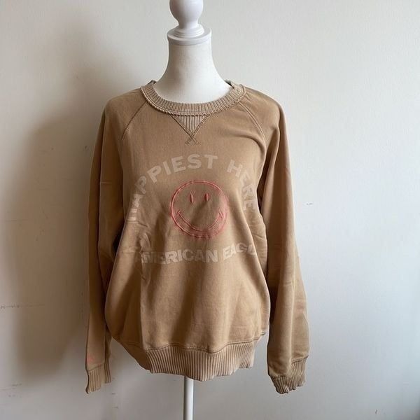American Eagle Funday Raglan-Sleeve Sweatshirt Size M