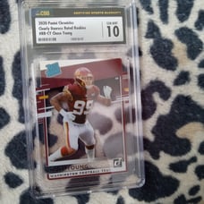 2 Chase Young Rookie Cards!! 1 Panini Purple 9, 1 Clearly Donruss 10
