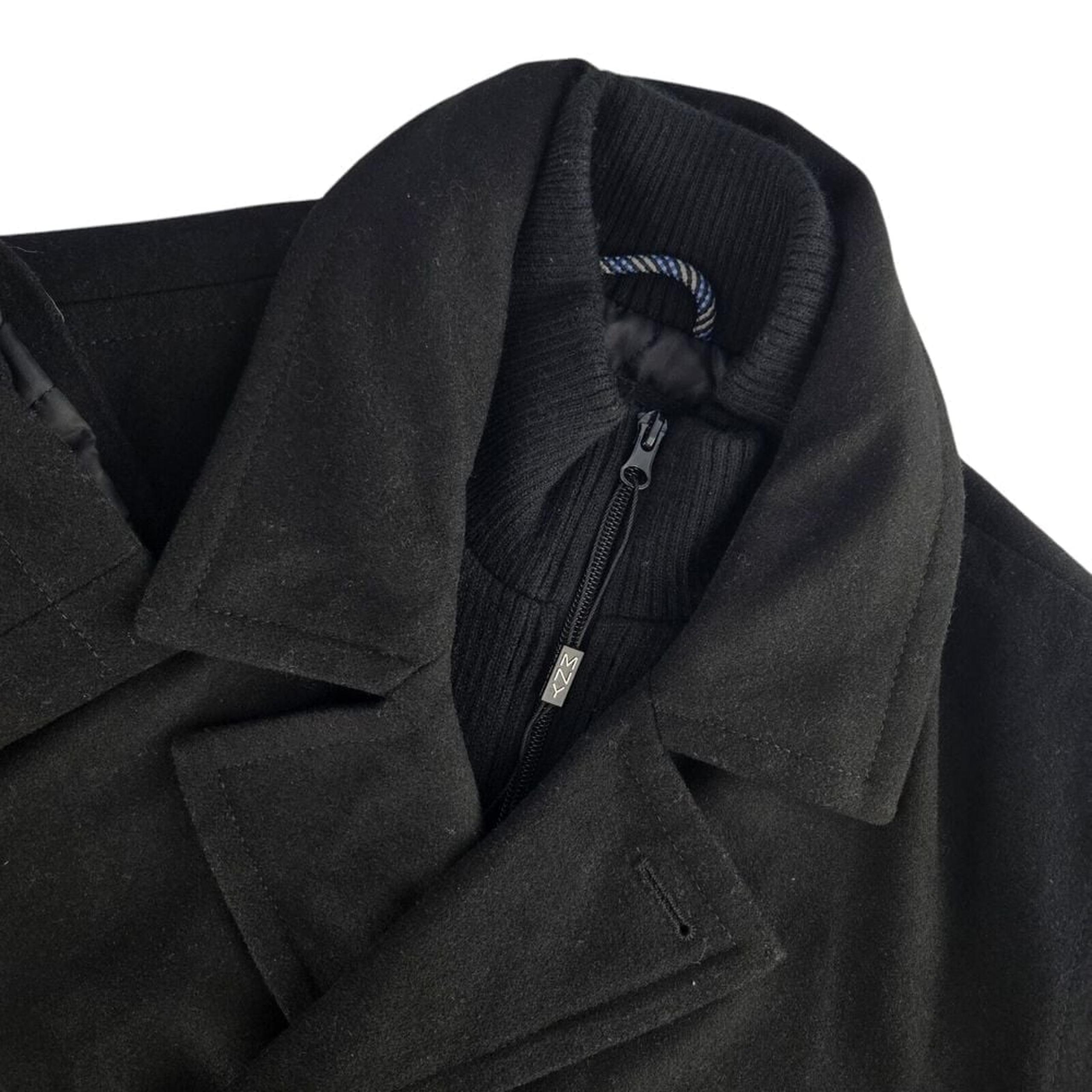 NWOT Marc New York MM0AW315 Burnett M50 Mens Small Black Wool Blend Peacoat