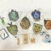 Harry Potter Emblem Embroidered Brooch, Mark Accessory, Miniature Set