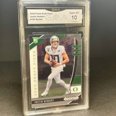 Justin Herbert RC Silver Prizm GMA 10 • 2020 Panini Prizm Draft Picks Rookie