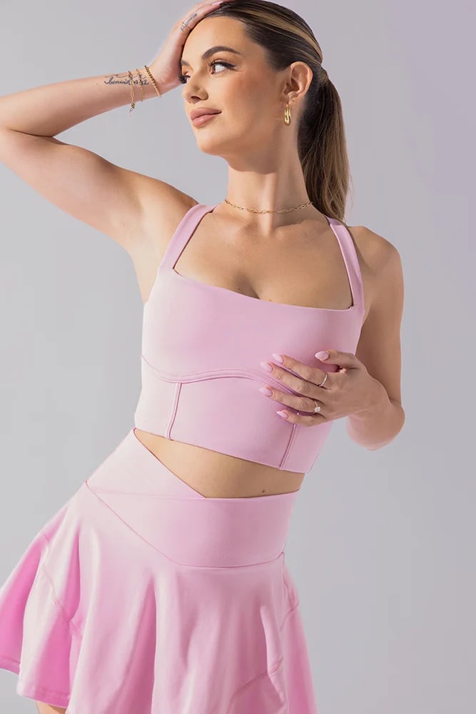 Daphne Crop Top - Bubblegum - Large