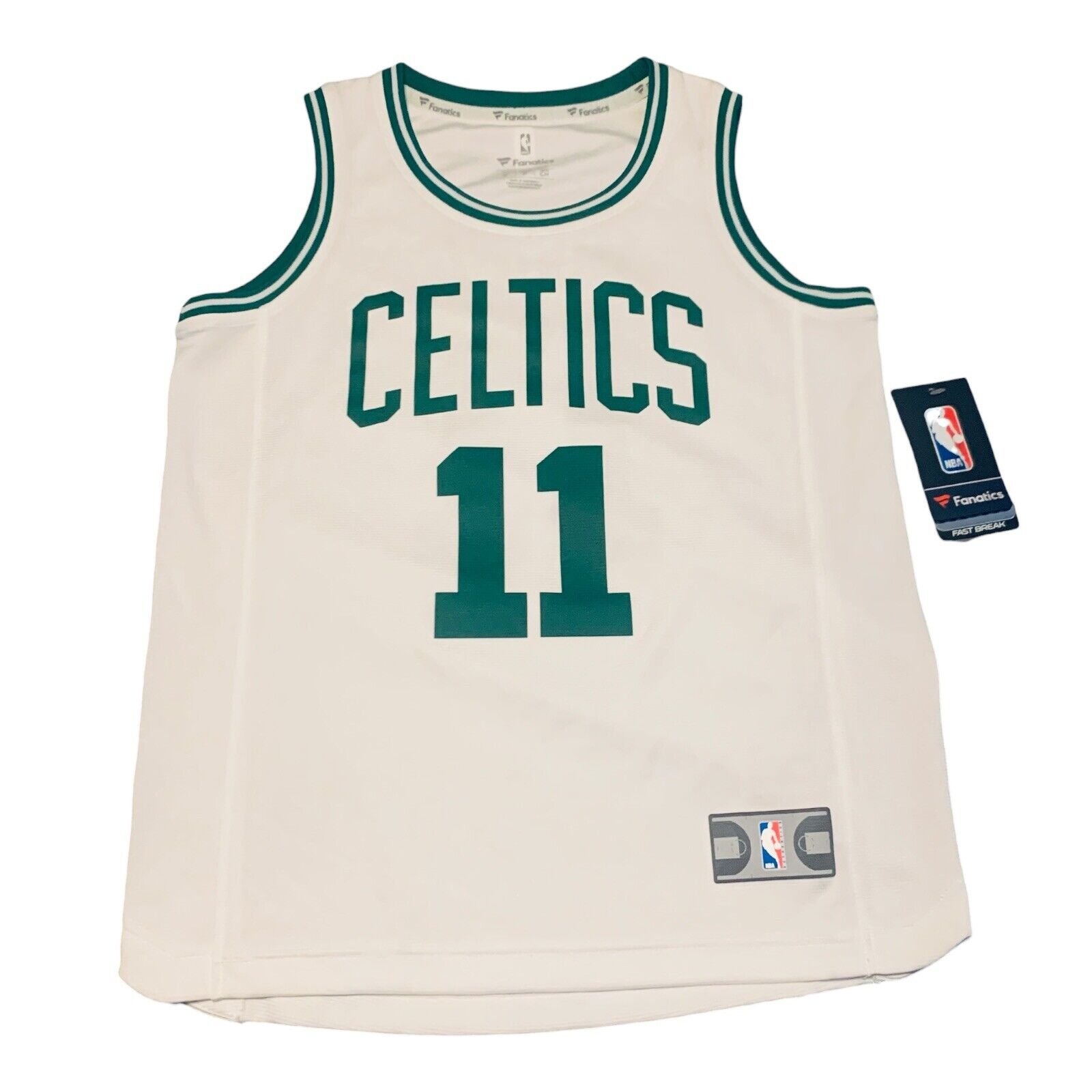 Fanatics Boston Celtics Kyrie Irving #11 2017 Jersey White Youth Boys Size Small