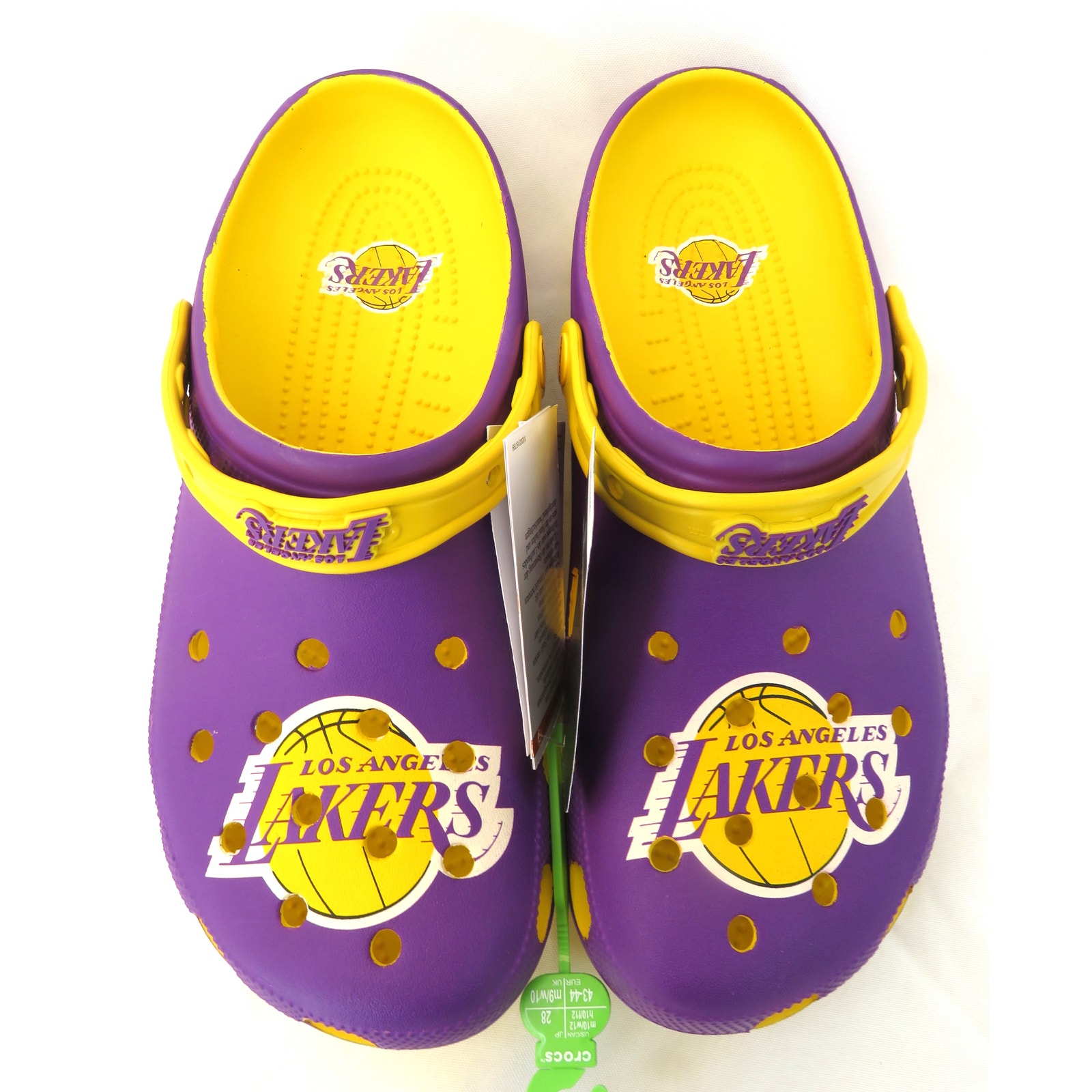New CROCS NBA Los Angeles Lakers Classic Clogs Unisex Men 10 / Women 12